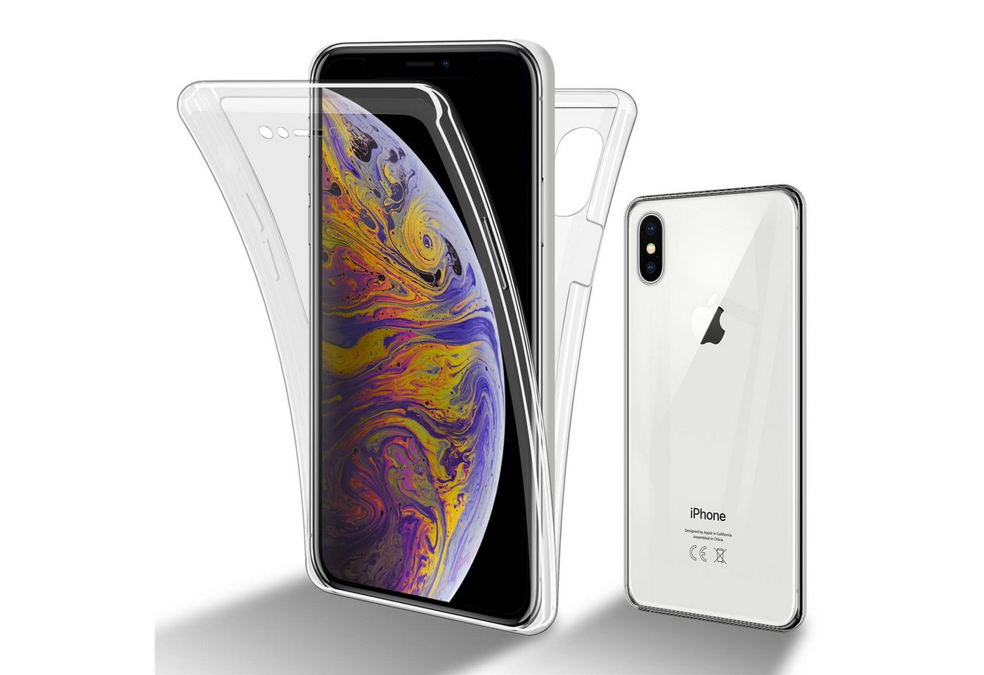 Cadorabo Handyhülle für Apple iPhone XS MAX Hülle Apple iPhone XS MAX, Flexible Case Handy Schutzhülle - Hülle - Back Cover 360° Grad Cadorabo Handyhülle für Apple iPhone XS MAX Hülle Apple iPhone XS MAX, Flexible Case Handy Schutzhülle - Hülle - Back Cover 360° Grad von Cadorabo
