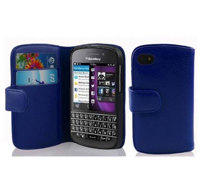 Cadorabo Handyhülle für Blackberry Q10 Hülle Blackberry Q10, Klappbare Handy Schutzhülle - Hülle - mit Standfunktion und Kartenfach von Cadorabo