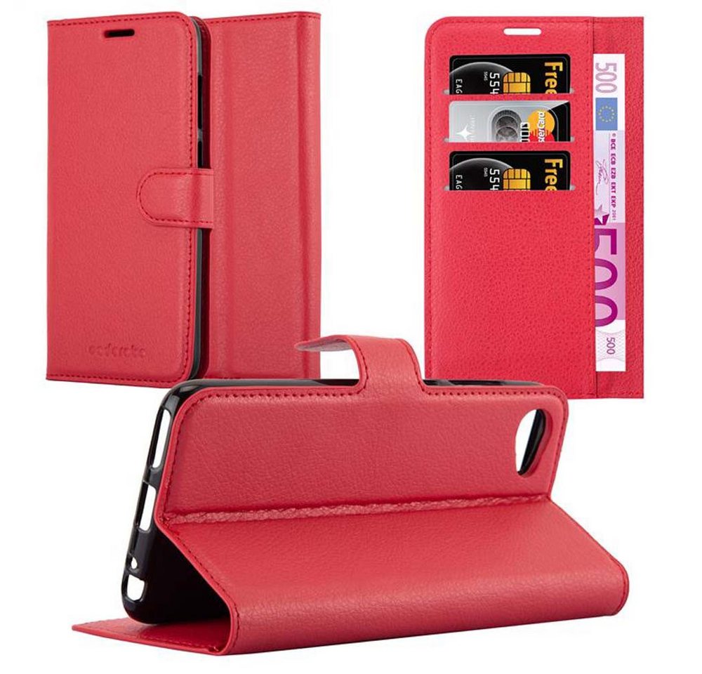 Cadorabo Handyhülle für HTC Desire 12 Hülle HTC Desire 12, Hülle Schutzhülle mit Standfunktion, Kartenfach und Magnetverschluss von Cadorabo