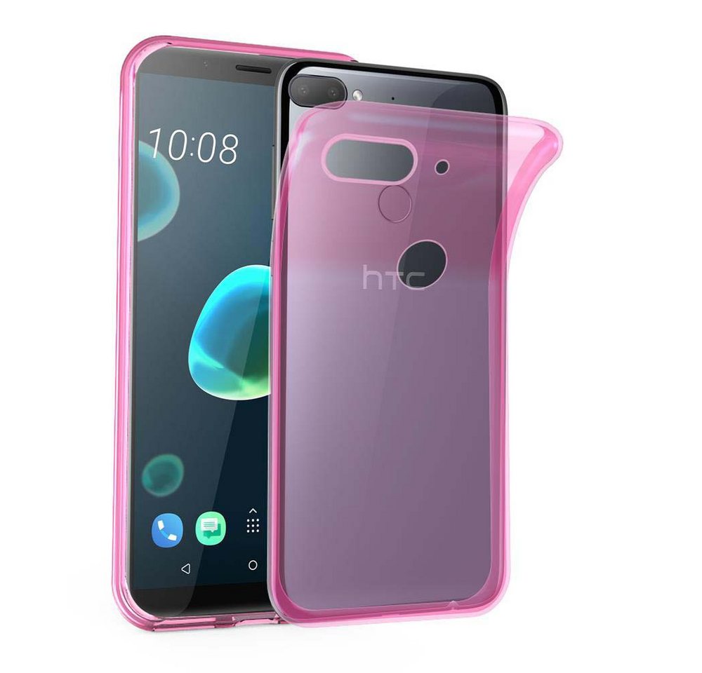 Cadorabo Handyhülle für HTC Desire 12 PLUS Hülle HTC Desire 12 PLUS, Hülle TPU Silikon Handy Schutzhülle Slim Transparent Case Cover von Cadorabo