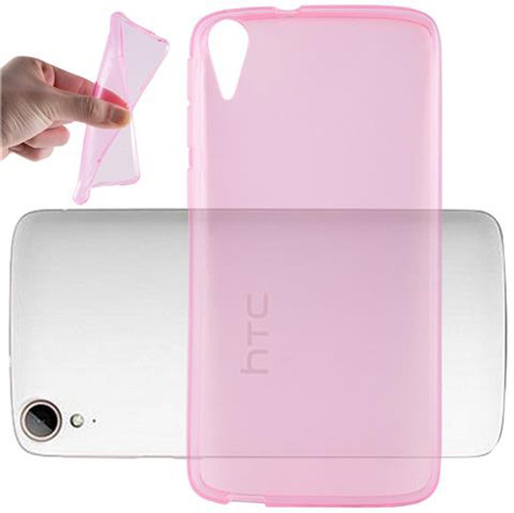 Cadorabo Handyhülle für HTC Desire 828 Hülle HTC Desire 828, Hülle TPU Silikon Handy Schutzhülle Slim Transparent Case Cover von Cadorabo