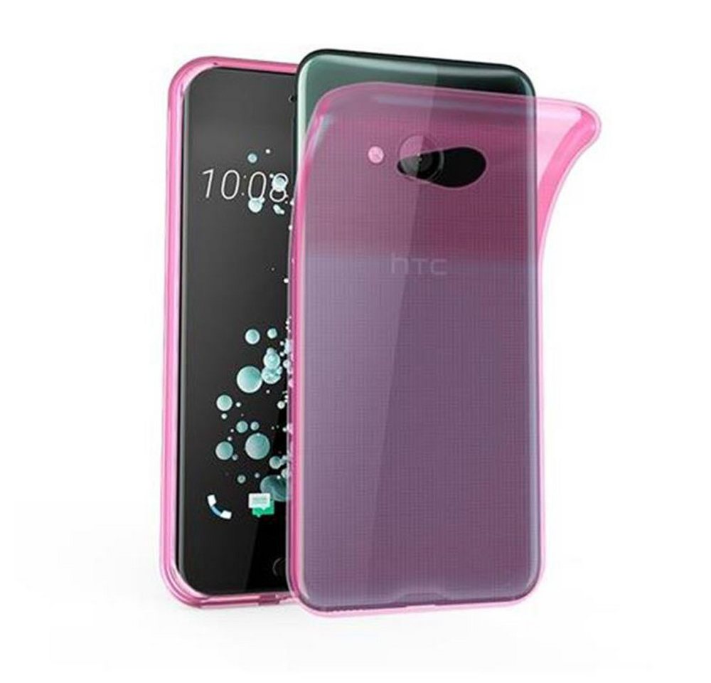 Cadorabo Handyhülle für HTC U PLAY Hülle HTC U PLAY, Hülle TPU Silikon Handy Schutzhülle Slim Transparent Case Cover von Cadorabo