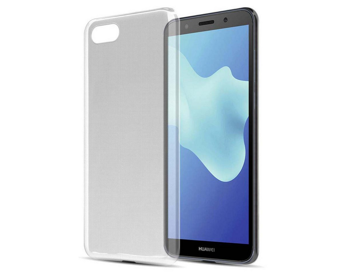 Cadorabo Handyhülle für Honor 7S / Huawei Y5 2018 Hülle Honor 7S / Huawei Y5 2018, Hülle TPU Silikon Handy Schutzhülle Slim Transparent Case Cover von Cadorabo