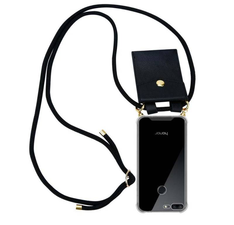 Cadorabo Handyhülle für Honor 9 LITE Kette Honor 9 LITE, Flexible TPU Silikon Handy Schutzhülle - Hülle - mit Handykette von Cadorabo