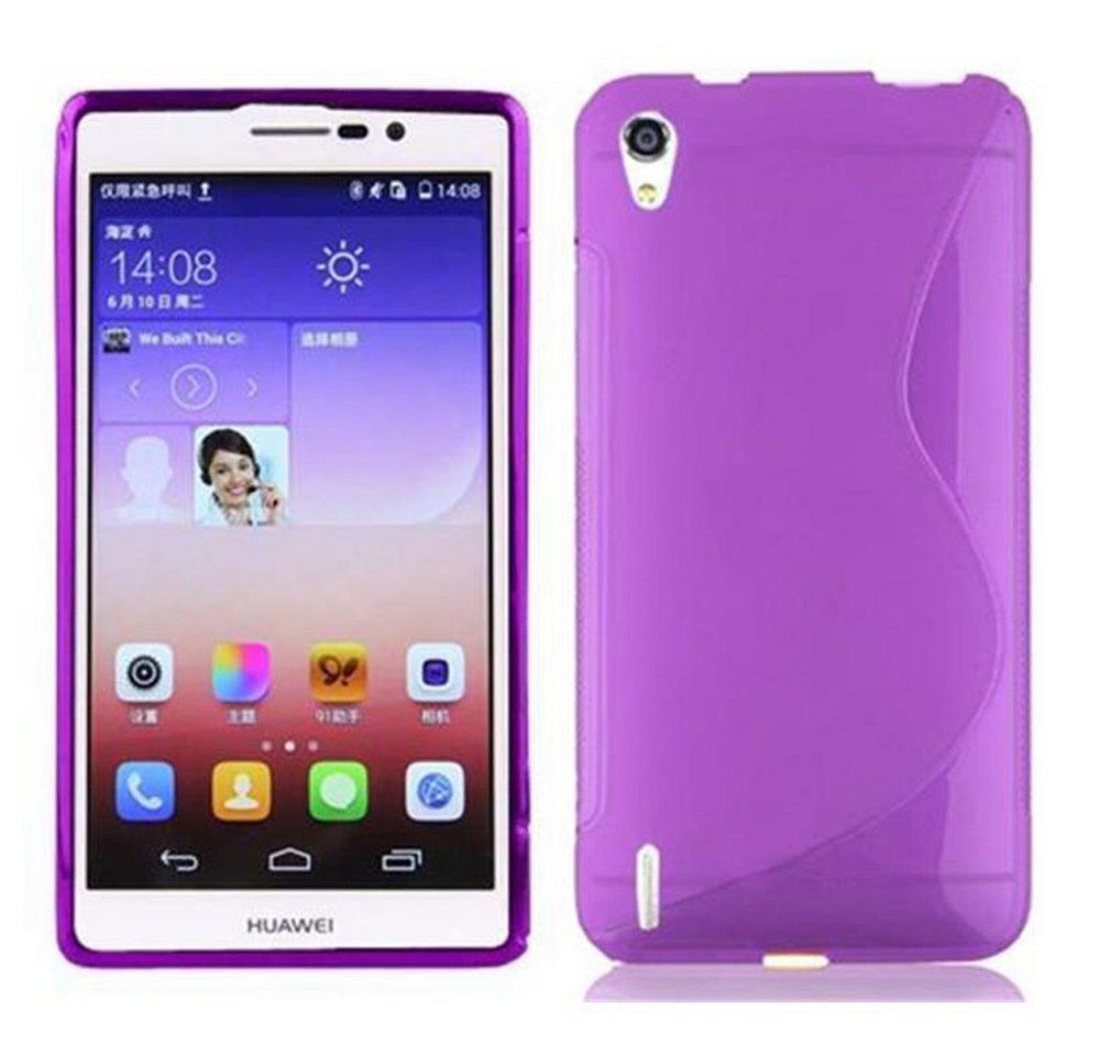 Cadorabo Handyhülle Huawei ASCEND P7 Huawei ASCEND P7, Flexible TPU Silikon Handy Schutzhülle - Hülle - ultra slim von Cadorabo