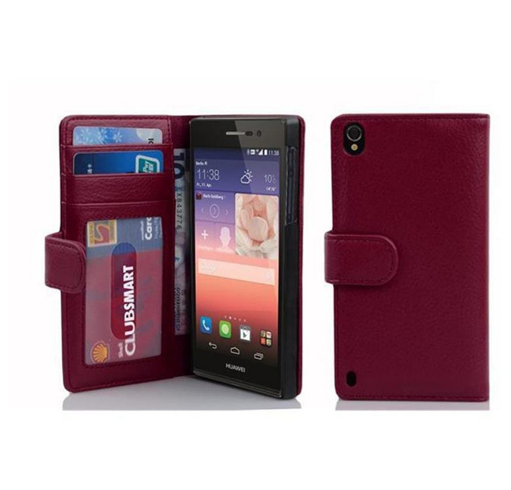 Cadorabo Handyhülle für Huawei ASCEND P7 Hülle Huawei ASCEND P7, Klappbare Handy Schutzhülle - Hülle - mit Standfunktion und Kartenfach Cadorabo Handyhülle für Huawei ASCEND P7 Hülle Huawei ASCEND P7, Klappbare Handy Schutzhülle - Hülle - mit Standfunktion und Kartenfach von Cadorabo