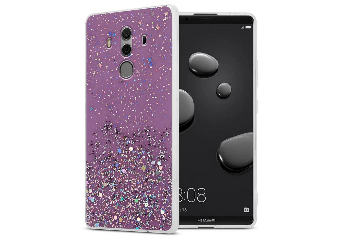 Cadorabo Handyhülle für Huawei MATE 10 PRO Hülle Huawei MATE 10 PRO, Flexible TPU Silikon Handy Schutzhülle - Hülle - mit Glitzer Cadorabo Handyhülle für Huawei MATE 10 PRO Hülle Huawei MATE 10 PRO, Flexible TPU Silikon Handy Schutzhülle - Hülle - mit Glitzer von Cadorabo