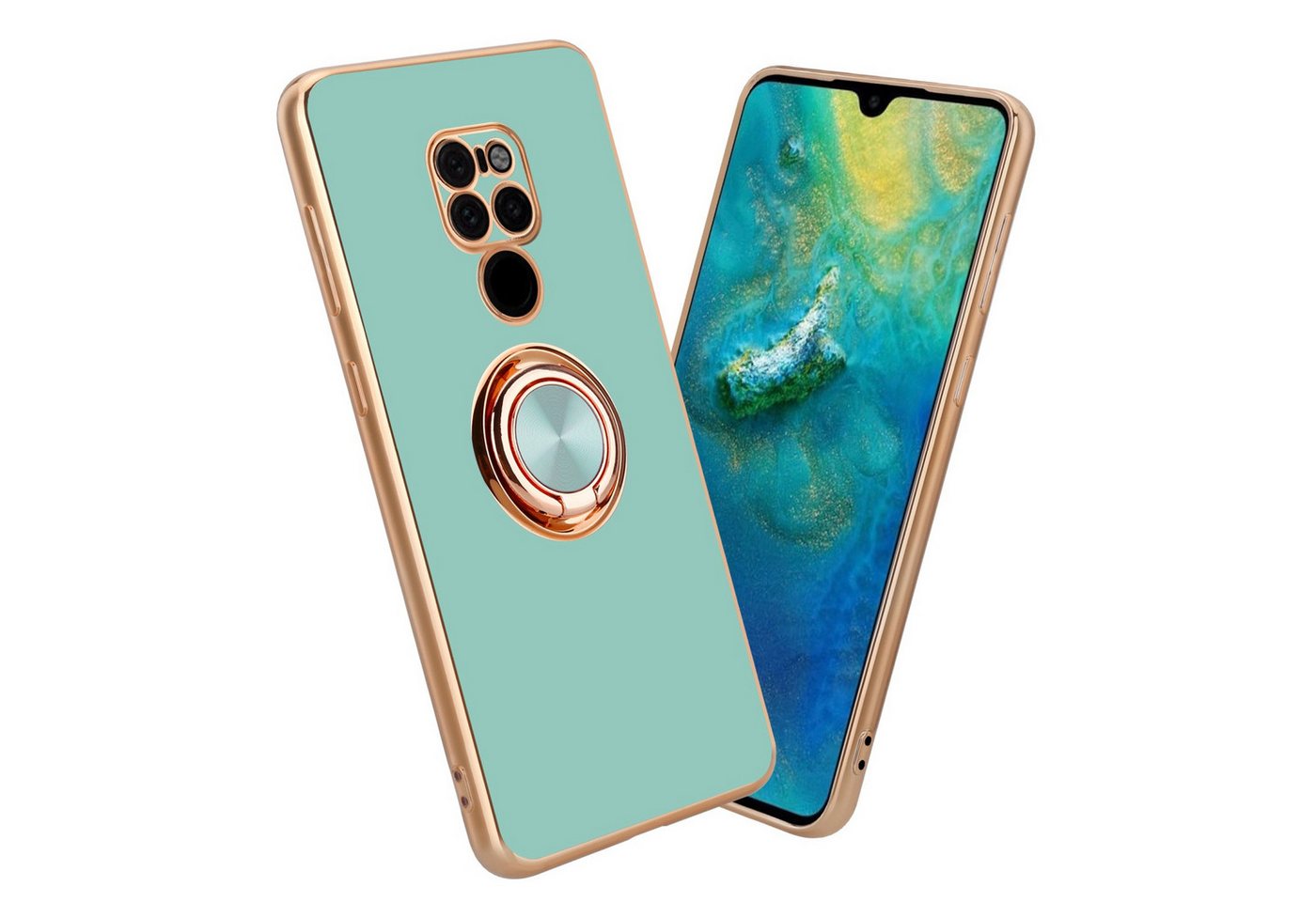 Cadorabo Handyhülle für Huawei MATE 20 Hülle Huawei MATE 20, Schutzhülle - TPU Silikon Hülle - mit Kameraschutz und Ring Cadorabo Handyhülle für Huawei MATE 20 Hülle Huawei MATE 20, Schutzhülle - TPU Silikon Hülle - mit Kameraschutz und Ring von Cadorabo
