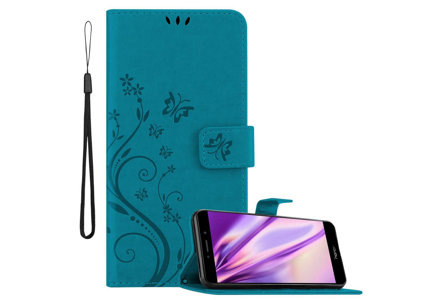 Cadorabo Handyhülle für Huawei MATE 9 LITE / GR5 2017 / Honor 6X Hülle Huawei MATE 9 LITE / GR5 2017 / Honor 6X, Hülle Schutzhülle Blumen Flower mit Standfunktion Kartenfach Magnet Cadorabo Handyhülle für Huawei MATE 9 LITE / GR5 2017 / Honor 6X Hülle Huawei MATE 9 LITE / GR5 2017 / Honor 6X, Hülle Schutzhülle Blumen Flower mit Standfunktion Kartenfach Magnet von Cadorabo