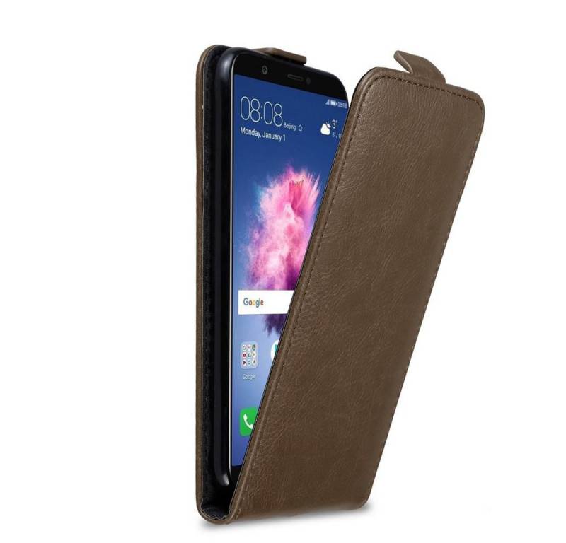 Cadorabo Handyhülle für Huawei P SMART 2018 / Enjoy 7S Hülle Huawei P SMART 2018 / Enjoy 7S, Handy Schutzhülle, Klappbare Hülle, Kunstleder mit Magnetverschluss von Cadorabo