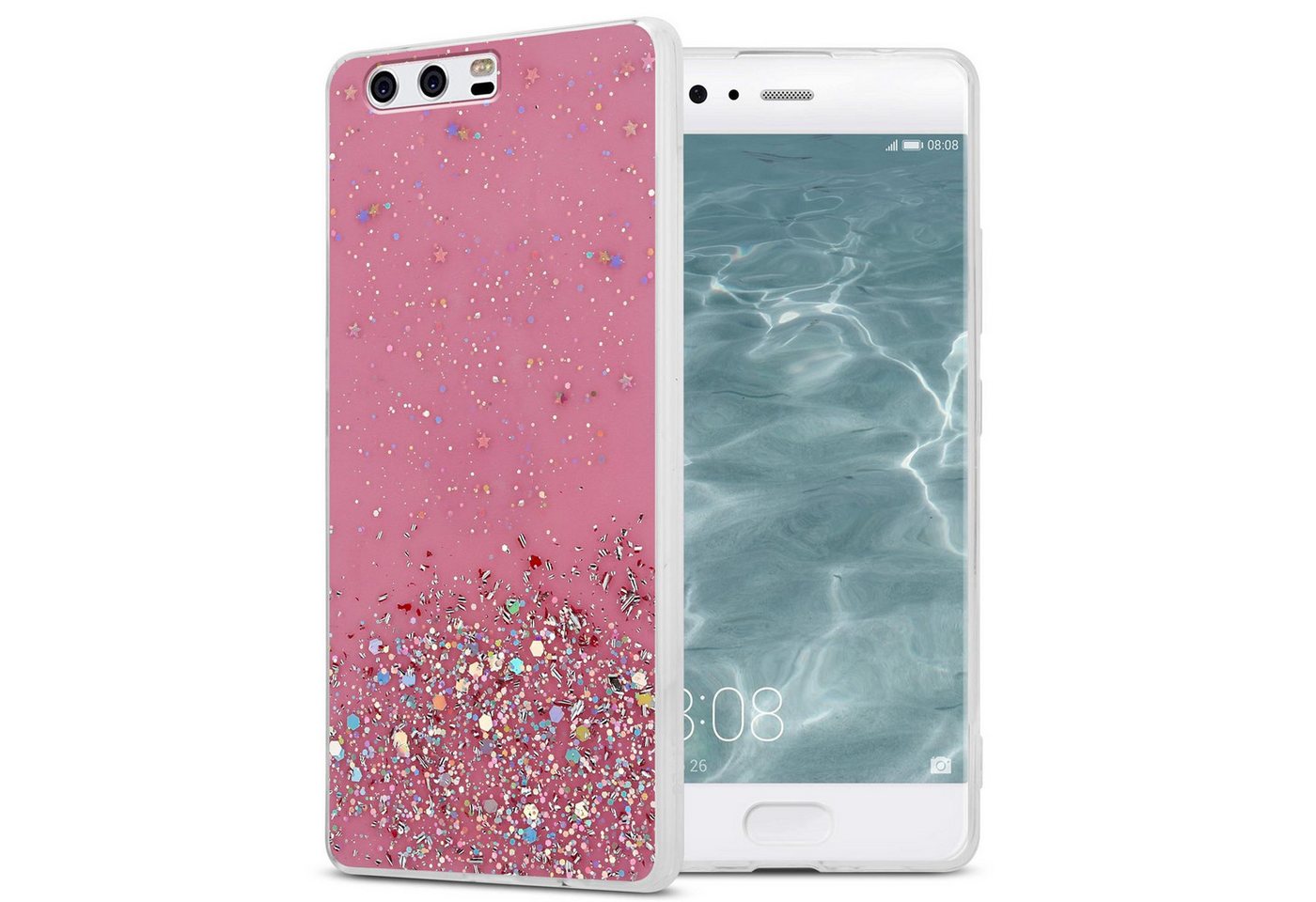 Cadorabo Handyhülle für Huawei P10 Hülle Huawei P10, Flexible TPU Silikon Handy Schutzhülle - Hülle - mit Glitzer Cadorabo Handyhülle für Huawei P10 Hülle Huawei P10, Flexible TPU Silikon Handy Schutzhülle - Hülle - mit Glitzer von Cadorabo