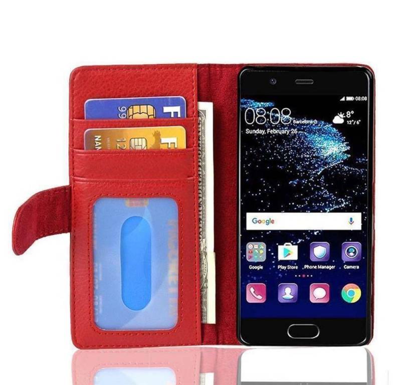 Cadorabo Handyhülle für Huawei P10 PLUS Hülle Huawei P10 PLUS, Klappbare Handy Schutzhülle - Hülle - mit Standfunktion und Kartenfach von Cadorabo
