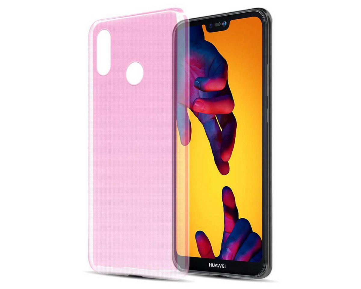 Cadorabo Handyhülle für Huawei P20 LITE 2018 / NOVA 3E Hülle Huawei P20 LITE 2018 / NOVA 3E, Hülle TPU Silikon Handy Schutzhülle Slim Transparent Case Cover von Cadorabo