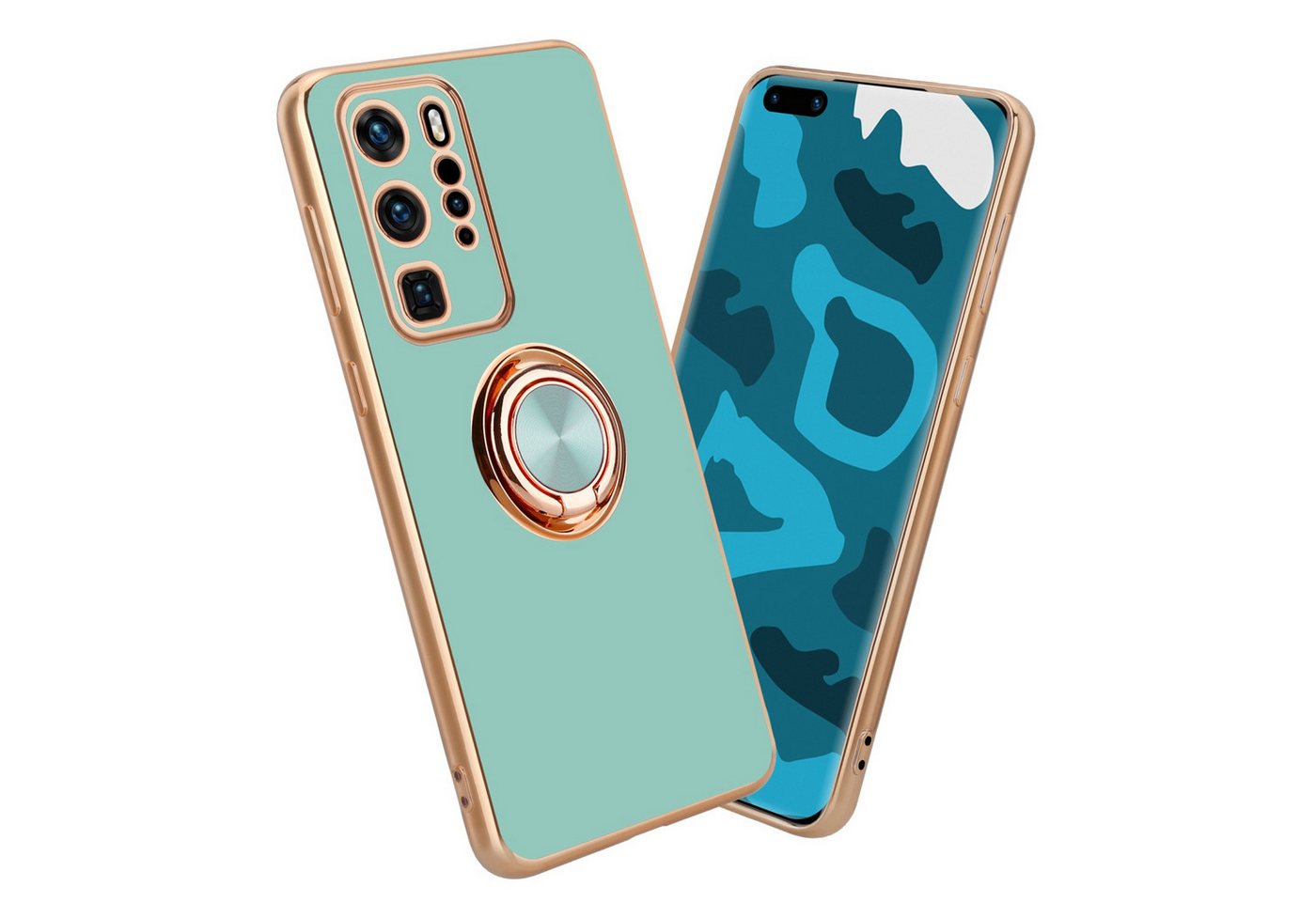 Cadorabo Handyhülle für Huawei P40 PRO Hülle Huawei P40 PRO, Schutzhülle - TPU Silikon Hülle - mit Kameraschutz und Ring Cadorabo Handyhülle für Huawei P40 PRO Hülle Huawei P40 PRO, Schutzhülle - TPU Silikon Hülle - mit Kameraschutz und Ring von Cadorabo