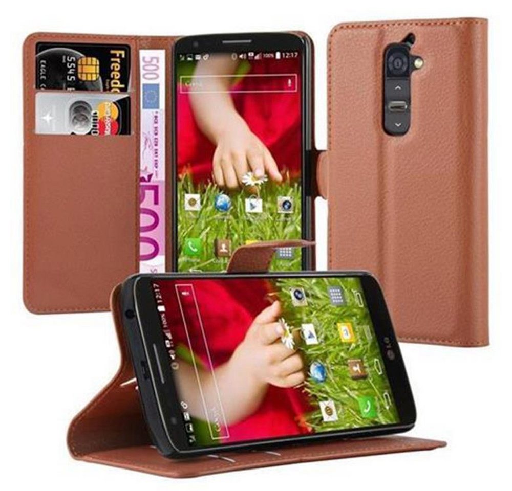 Cadorabo Handyhülle LG G2 LG G2, Klappbare Handy Schutzhülle - Hülle - mit Standfunktion und Kartenfach von Cadorabo
