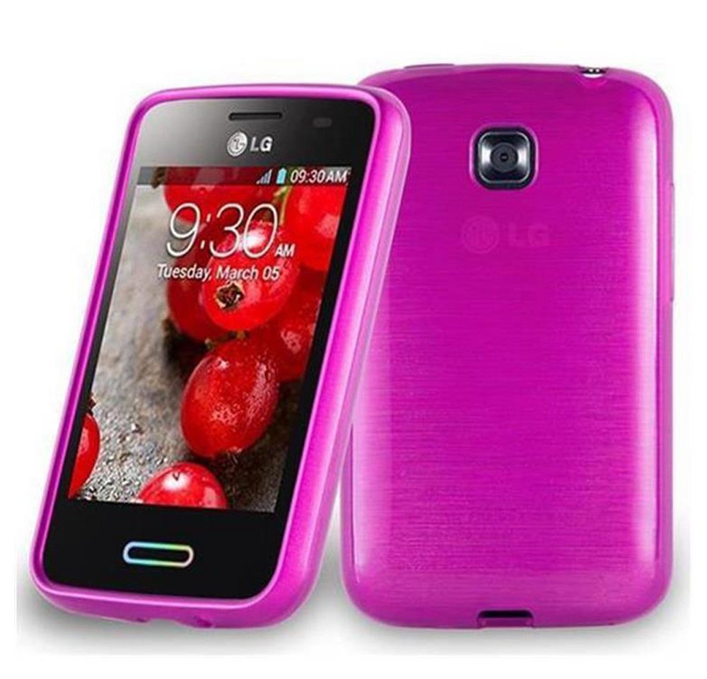 Cadorabo Handyhülle für LG L3 II (2. SIM) Hülle LG L3 II (2. SIM), Flexible TPU Silikon Handy Schutzhülle - Hülle - ultra slim von Cadorabo