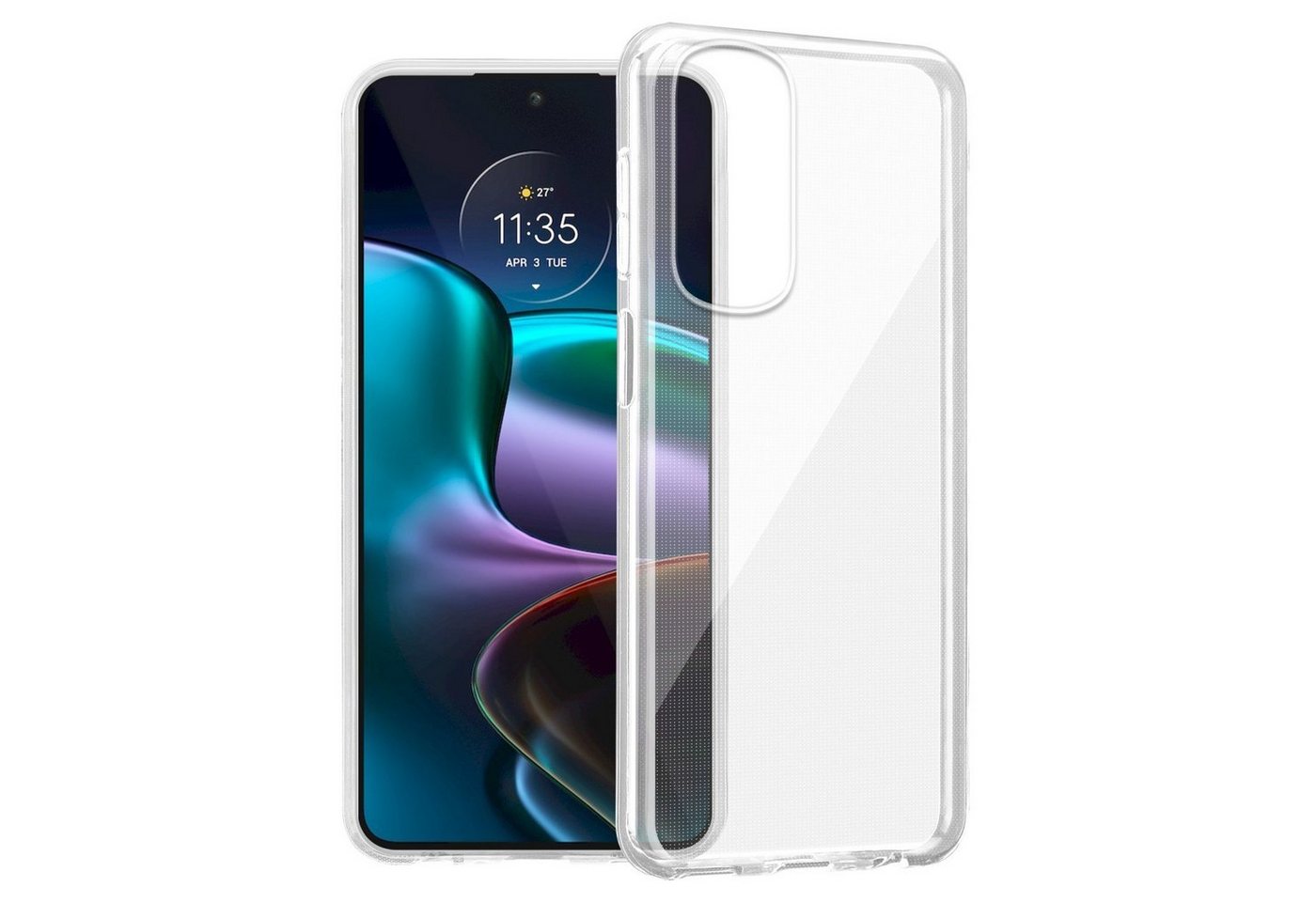 Cadorabo Handyhülle für Motorola EDGE 30 Hülle Motorola EDGE 30, Hülle TPU Silikon Handy Schutzhülle Slim Transparent Case Cover Cadorabo Handyhülle für Motorola EDGE 30 Hülle Motorola EDGE 30, Hülle TPU Silikon Handy Schutzhülle Slim Transparent Case Cover von Cadorabo
