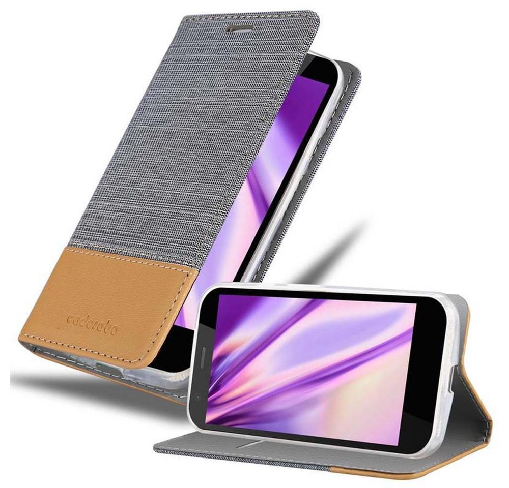 Cadorabo Handyhülle für Motorola MOTO G2 Hülle Motorola MOTO G2, Klappbare Handy Schutzhülle - Hülle - mit Standfunktion und Kartenfach Cadorabo Handyhülle für Motorola MOTO G2 Hülle Motorola MOTO G2, Klappbare Handy Schutzhülle - Hülle - mit Standfunktion und Kartenfach von Cadorabo