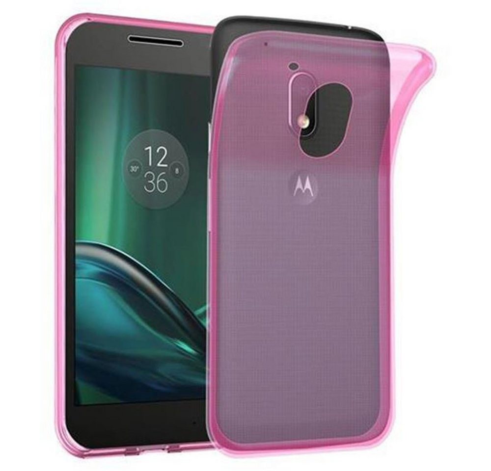 Cadorabo Handyhülle für Motorola MOTO G4 PLAY Hülle Motorola MOTO G4 PLAY, Hülle TPU Silikon Handy Schutzhülle Slim Transparent Case Cover von Cadorabo