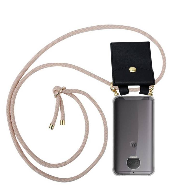 Cadorabo Handyhülle für Motorola MOTO G5S PLUS Kette Motorola MOTO G5S PLUS, Flexible TPU Silikon Handy Schutzhülle - Hülle - mit Handykette von Cadorabo