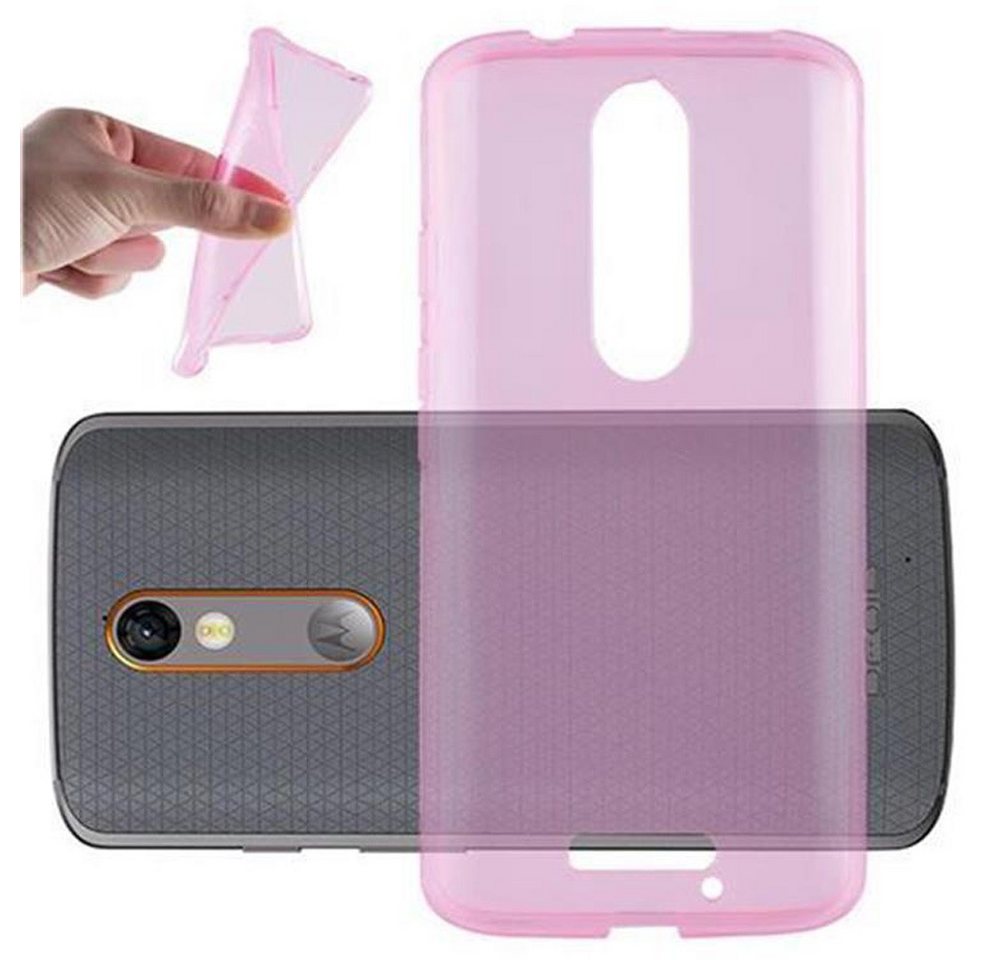 Cadorabo Handyhülle für Motorola MOTO X FORCE Hülle Motorola MOTO X FORCE, Hülle TPU Silikon Handy Schutzhülle Slim Transparent Case Cover von Cadorabo