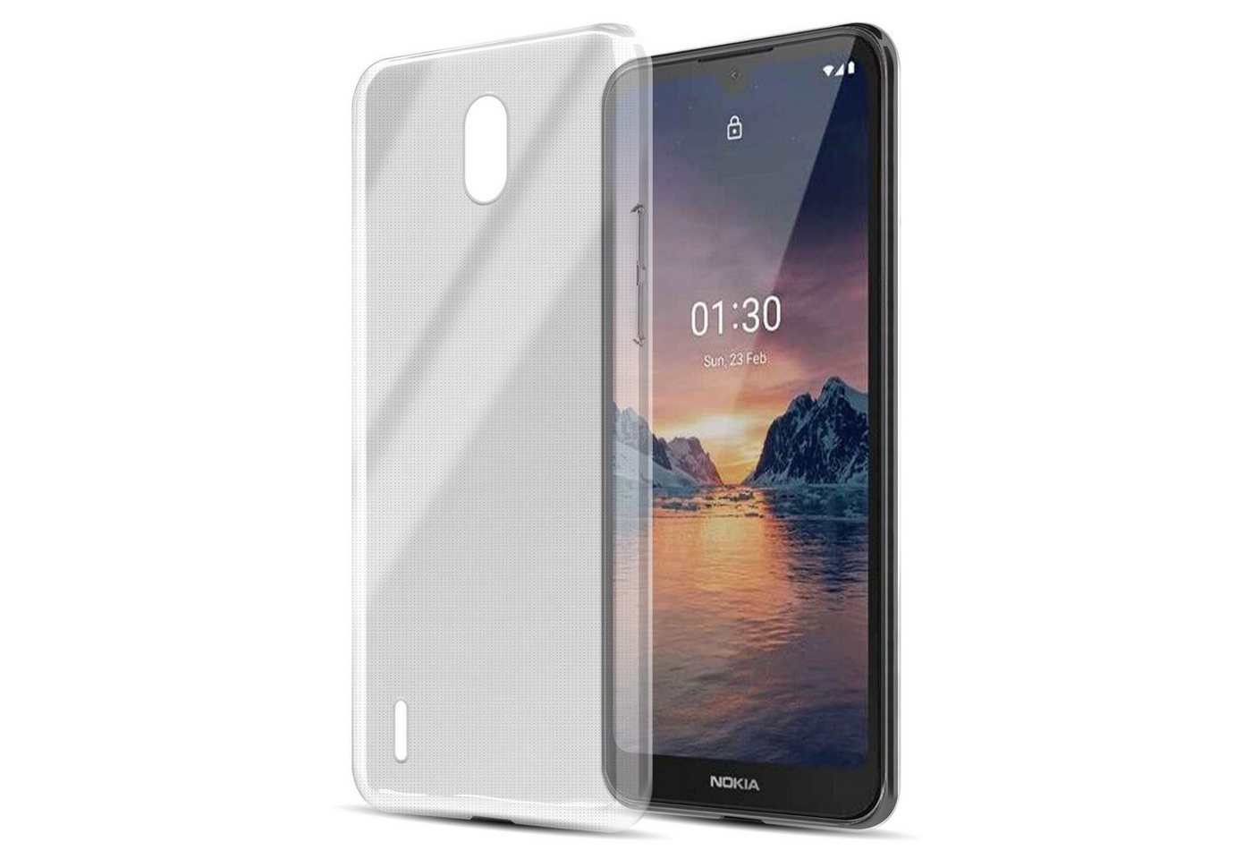 Cadorabo Handyhülle für Nokia 1.3 Hülle Nokia 1.3, Hülle TPU Silikon Handy Schutzhülle Slim Transparent Case Cover Cadorabo Handyhülle für Nokia 1.3 Hülle Nokia 1.3, Hülle TPU Silikon Handy Schutzhülle Slim Transparent Case Cover von Cadorabo