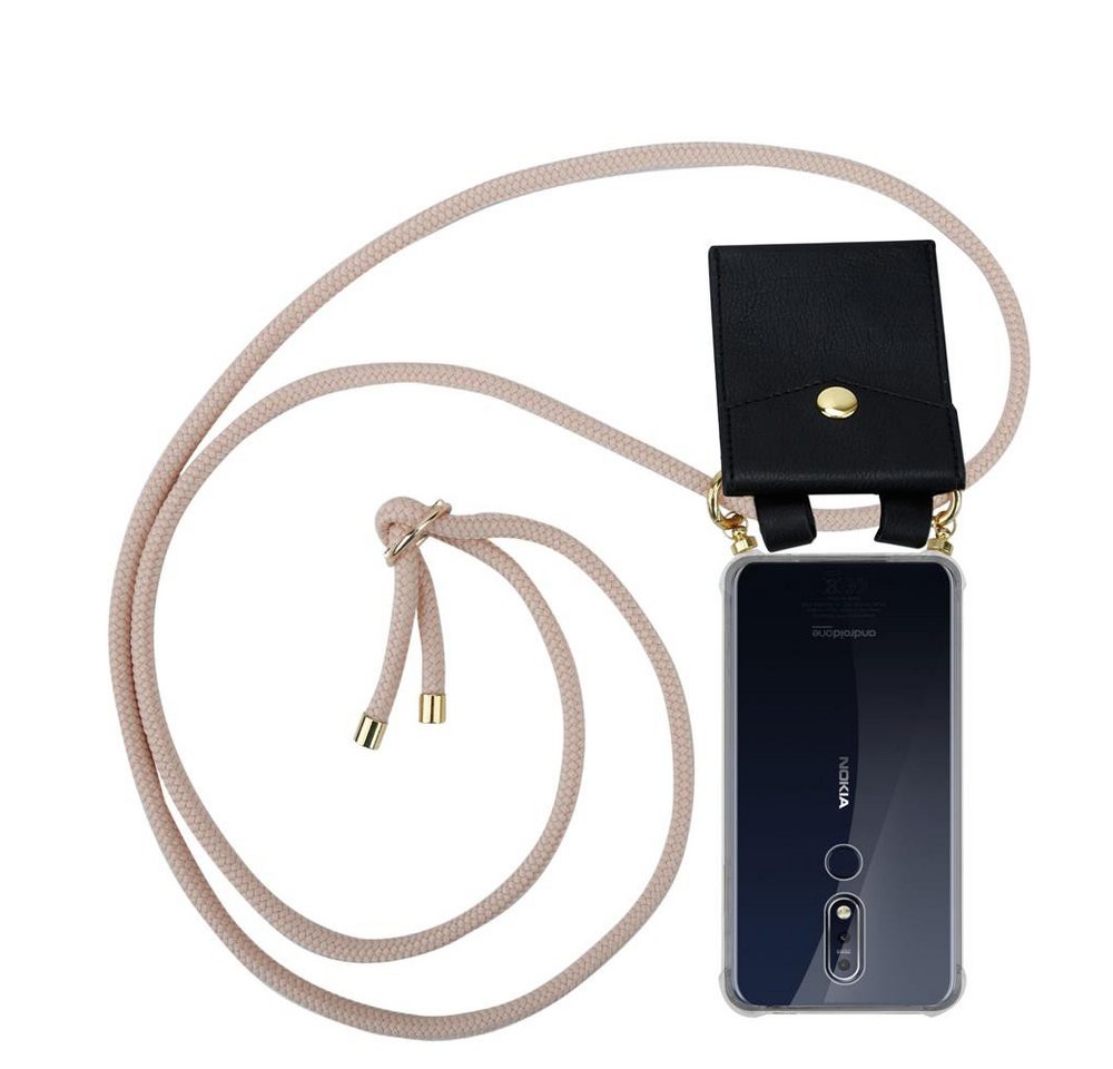 Cadorabo Handyhülle für Nokia 7.1 Kette Nokia 7.1, Flexible TPU Silikon Handy Schutzhülle - Hülle - mit Handykette Cadorabo Handyhülle für Nokia 7.1 Kette Nokia 7.1, Flexible TPU Silikon Handy Schutzhülle - Hülle - mit Handykette von Cadorabo