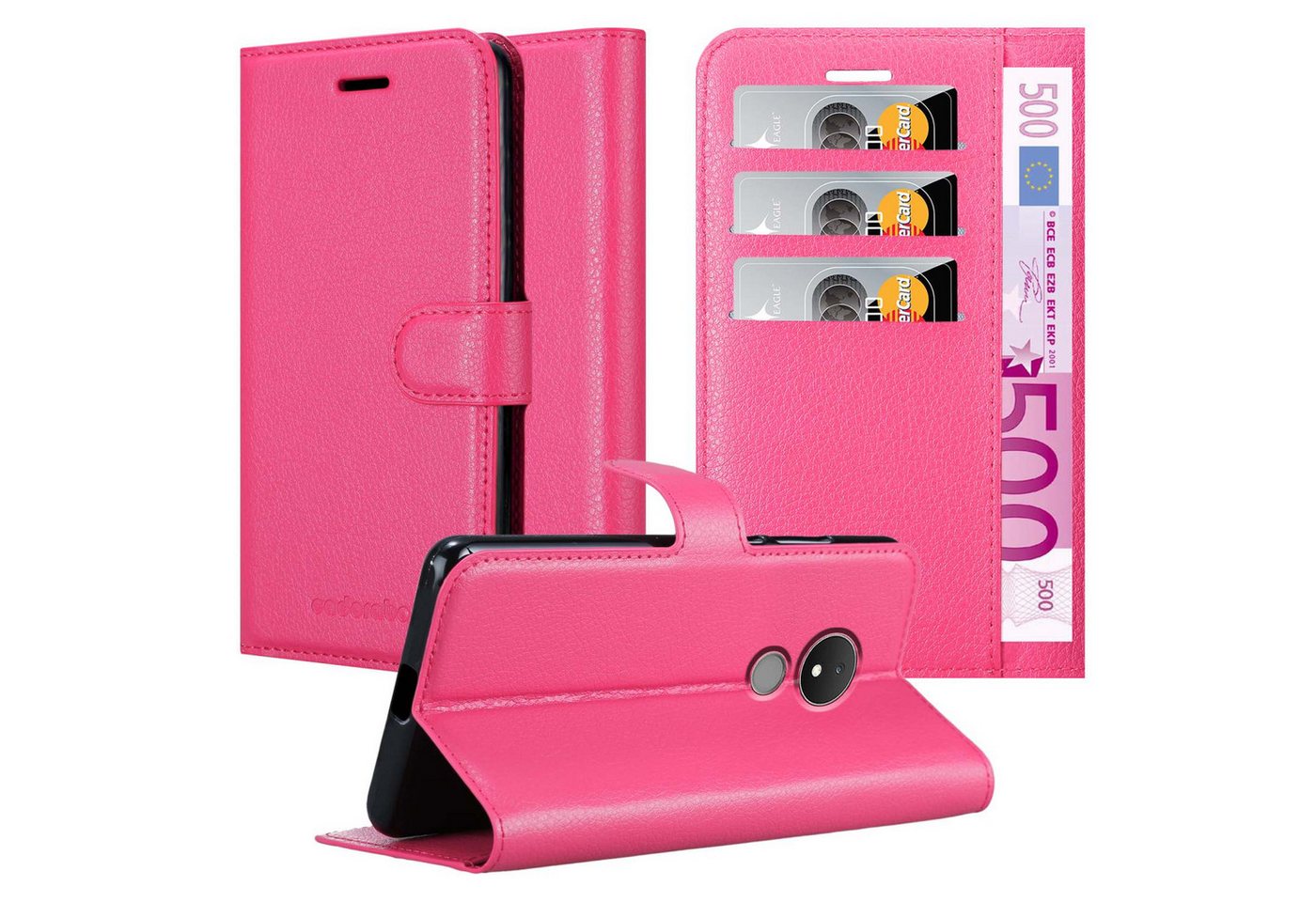 Cadorabo Handyhülle für Nokia C21 Hülle Nokia C21, Hülle Schutzhülle mit Standfunktion, Kartenfach und Magnetverschluss Cadorabo Handyhülle für Nokia C21 Hülle Nokia C21, Hülle Schutzhülle mit Standfunktion, Kartenfach und Magnetverschluss von Cadorabo