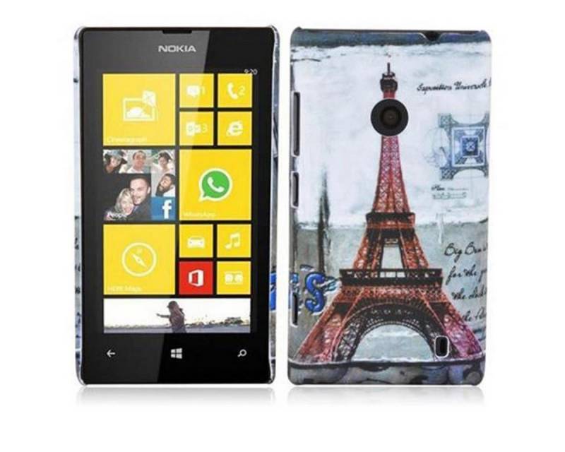 Cadorabo Handyhülle für Nokia Lumia 520 / 521 Hülle Nokia Lumia 520 / 521, Handy Schutzhülle - Hülle - Robustes Hard Cover Back Case - Aufdruck von Cadorabo