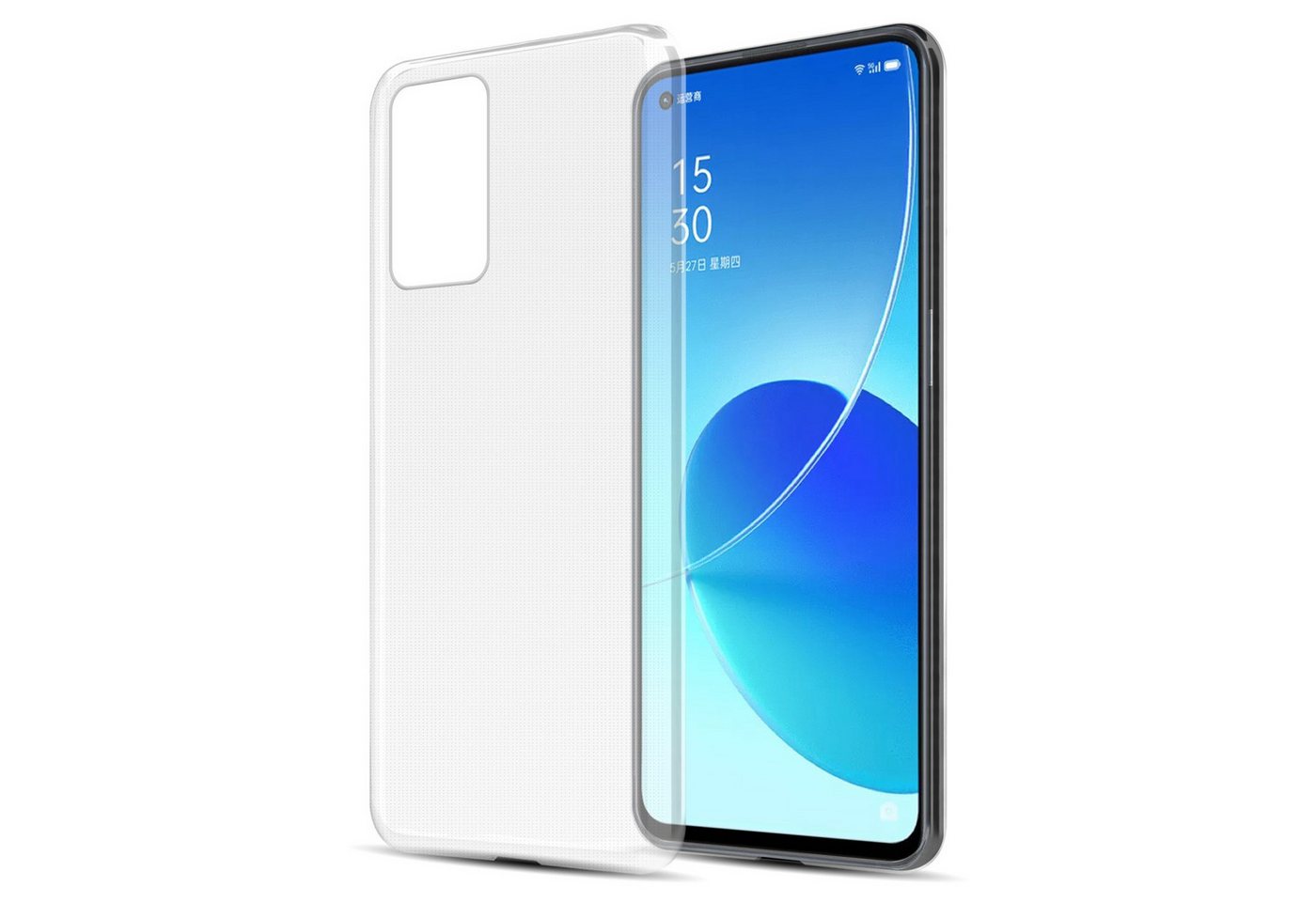 Cadorabo Handyhülle Oppo Reno6 5G Oppo Reno6 5G, Flexible TPU Silikon Handy Schutzhülle - Hülle - ultra slim von Cadorabo