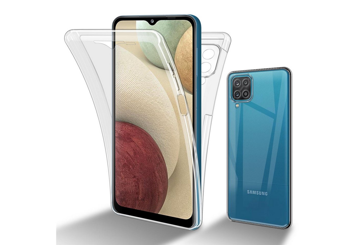 Cadorabo Handyhülle für Samsung Galaxy A12 / M12 Hülle Samsung Galaxy A12 / M12, Flexible Case Handy Schutzhülle - Hülle - Back Cover 360° Grad Cadorabo Handyhülle für Samsung Galaxy A12 / M12 Hülle Samsung Galaxy A12 / M12, Flexible Case Handy Schutzhülle - Hülle - Back Cover 360° Grad von Cadorabo
