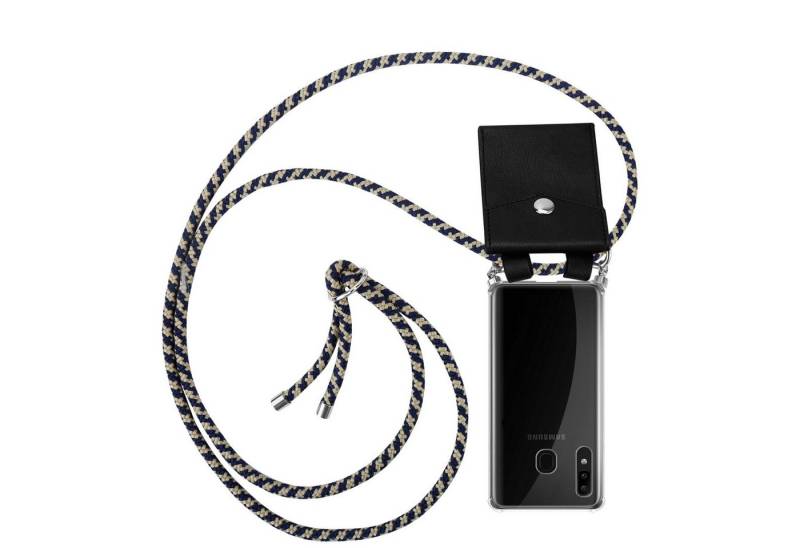 Cadorabo Handyhülle für Samsung Galaxy A20 / A30 / M10s Kette Samsung Galaxy A20 / A30 / M10s, Flexible TPU Silikon Handy Schutzhülle - Hülle - mit Handykette von Cadorabo
