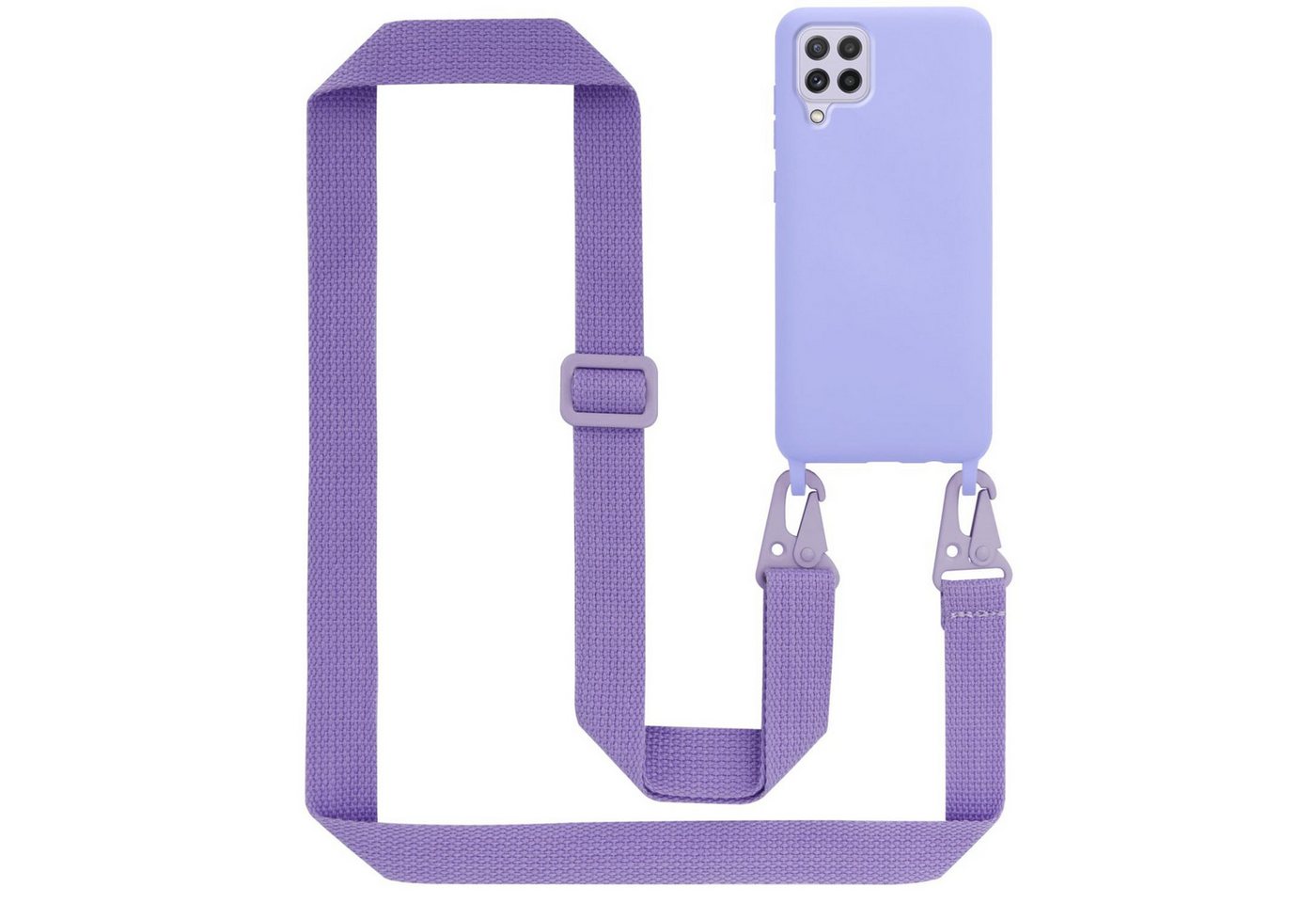 Cadorabo Handyhülle für Samsung Galaxy A22 4G / M22 / M32 4G Kette Samsung Galaxy A22 4G / M22 / M32 4G, TPU Silikon Handy Schutzhülle - Hülle - Liquid Style - mit Handykette Cadorabo Handyhülle für Samsung Galaxy A22 4G / M22 / M32 4G Kette Samsung Galaxy A22 4G / M22 / M32 4G, TPU Silikon Handy Schutzhülle - Hülle - Liquid Style - mit Handykette von Cadorabo