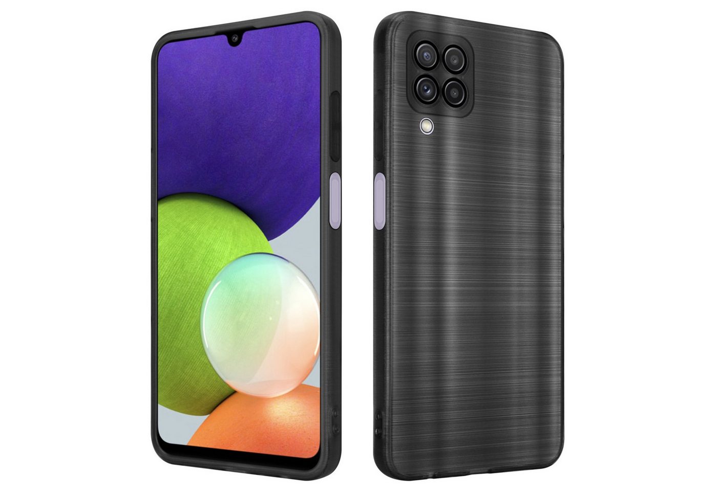 Cadorabo Handyhülle für Samsung Galaxy A22 4G Hülle Samsung Galaxy A22 4G, Schutzhülle - TPU Silikon Hülle - im Brushed Design Cadorabo Handyhülle für Samsung Galaxy A22 4G Hülle Samsung Galaxy A22 4G, Schutzhülle - TPU Silikon Hülle - im Brushed Design von Cadorabo