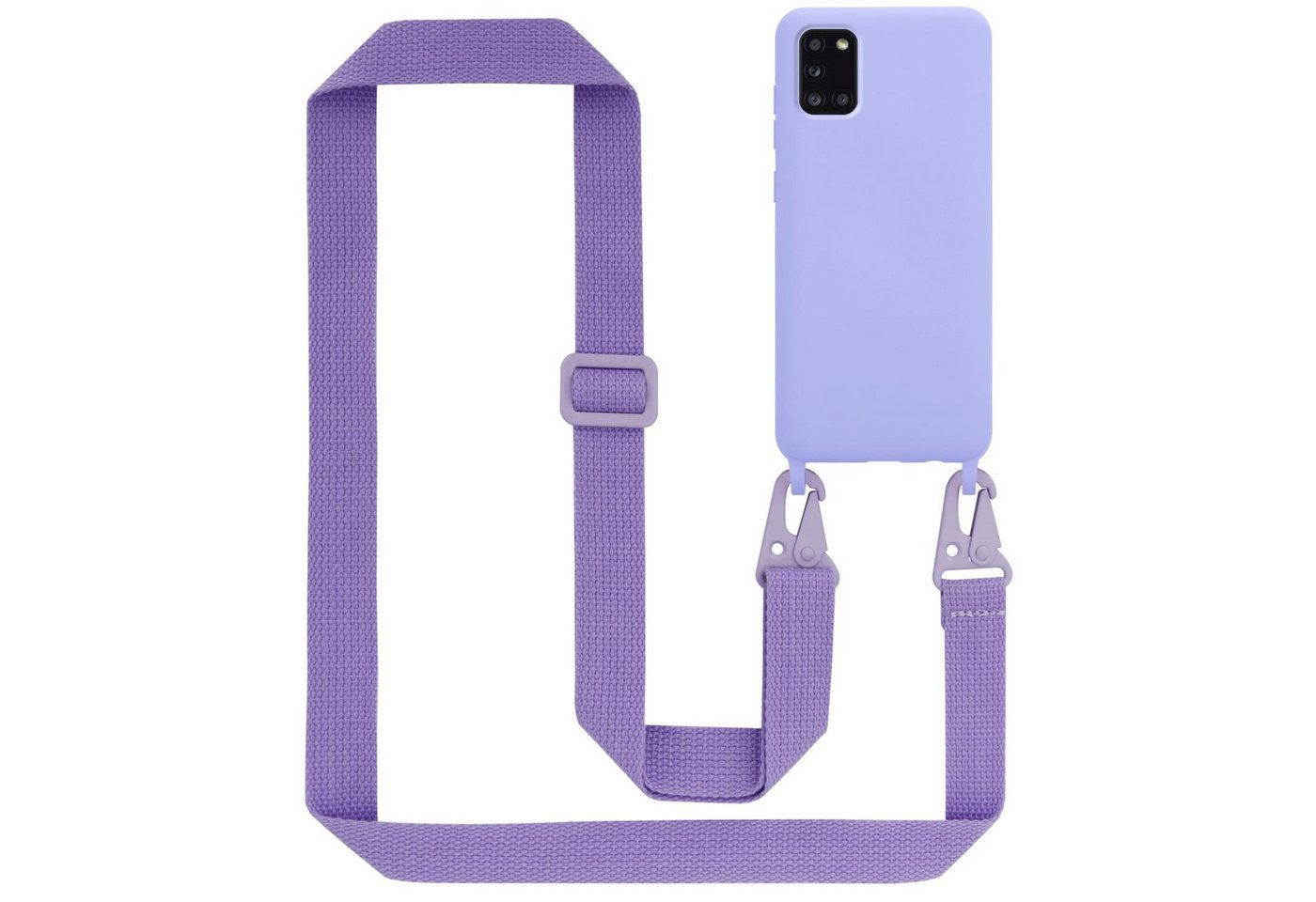 Cadorabo Handyhülle für Samsung Galaxy A31 Kette Samsung Galaxy A31, TPU Silikon Handy Schutzhülle - Hülle - Liquid Style - mit Handykette Cadorabo Handyhülle für Samsung Galaxy A31 Kette Samsung Galaxy A31, TPU Silikon Handy Schutzhülle - Hülle - Liquid Style - mit Handykette von Cadorabo