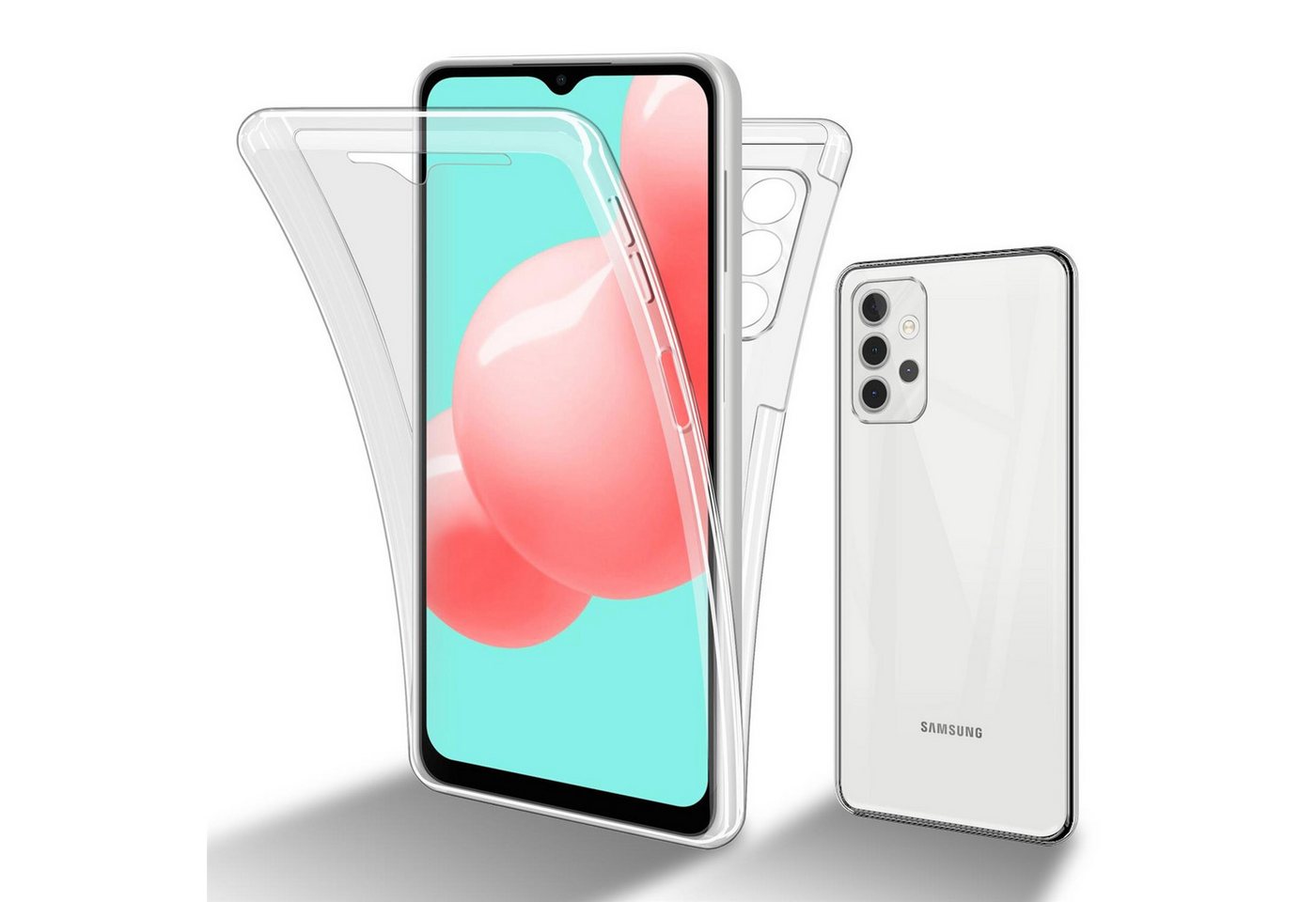 Cadorabo Handyhülle für Samsung Galaxy A32 5G Hülle Samsung Galaxy A32 5G, Flexible Case Handy Schutzhülle - Hülle - Back Cover 360° Grad Cadorabo Handyhülle für Samsung Galaxy A32 5G Hülle Samsung Galaxy A32 5G, Flexible Case Handy Schutzhülle - Hülle - Back Cover 360° Grad von Cadorabo