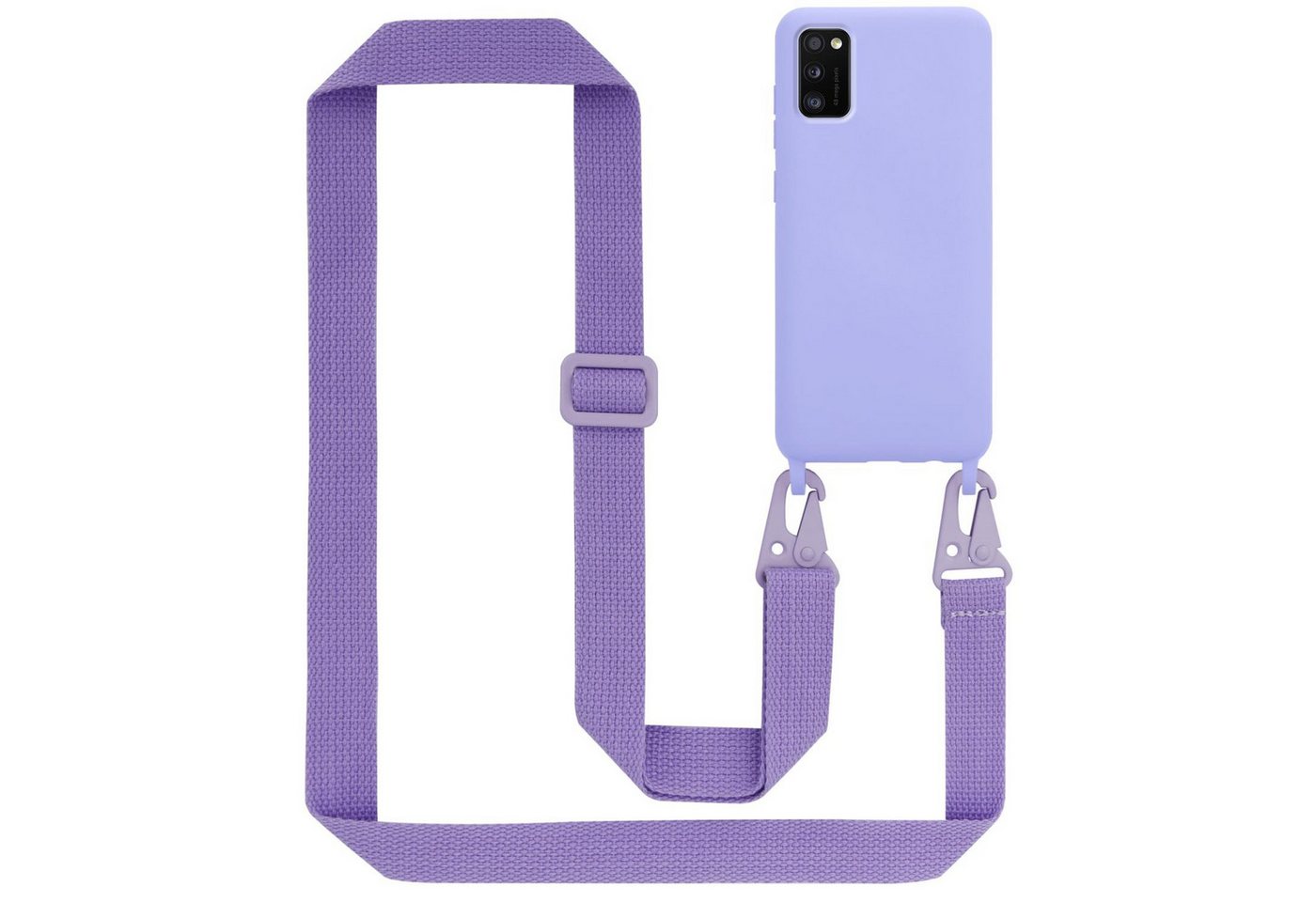 Cadorabo Handyhülle für Samsung Galaxy A52 (4G / 5G) / A52s Kette Samsung Galaxy A52 (4G / 5G) / A52s, TPU Silikon Handy Schutzhülle - Hülle - Liquid Style - mit Handykette von Cadorabo