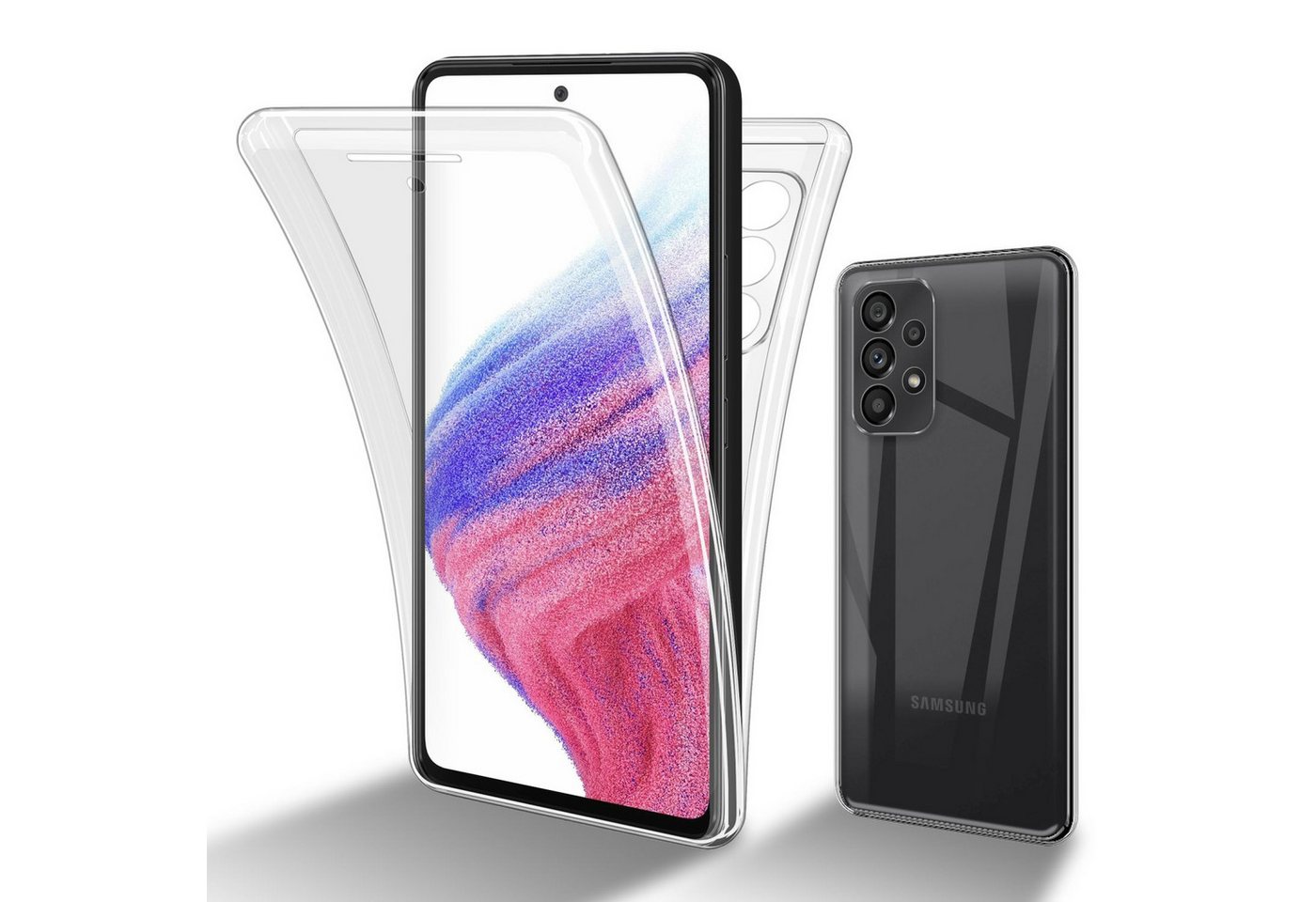 Cadorabo Handyhülle für Samsung Galaxy A53 5G Hülle Samsung Galaxy A53 5G, Flexible Case Handy Schutzhülle - Hülle - Back Cover 360° Grad Cadorabo Handyhülle für Samsung Galaxy A53 5G Hülle Samsung Galaxy A53 5G, Flexible Case Handy Schutzhülle - Hülle - Back Cover 360° Grad von Cadorabo