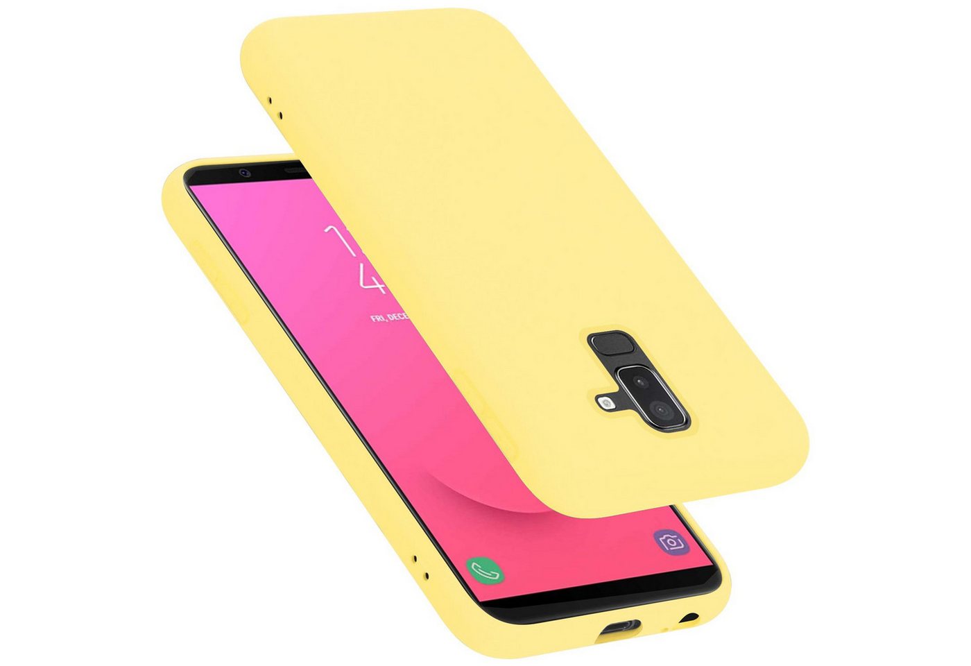 Cadorabo Handyhülle Samsung Galaxy A6 PLUS 2018 Samsung Galaxy A6 PLUS 2018, Flexible TPU Silikon Handy Schutzhülle - Hülle - Back Cover Bumper von Cadorabo