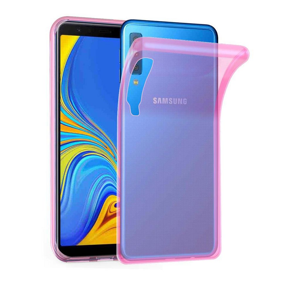 Cadorabo Handyhülle für Samsung Galaxy A7 2018 Hülle Samsung Galaxy A7 2018, Hülle TPU Silikon Handy Schutzhülle Slim Transparent Case Cover von Cadorabo