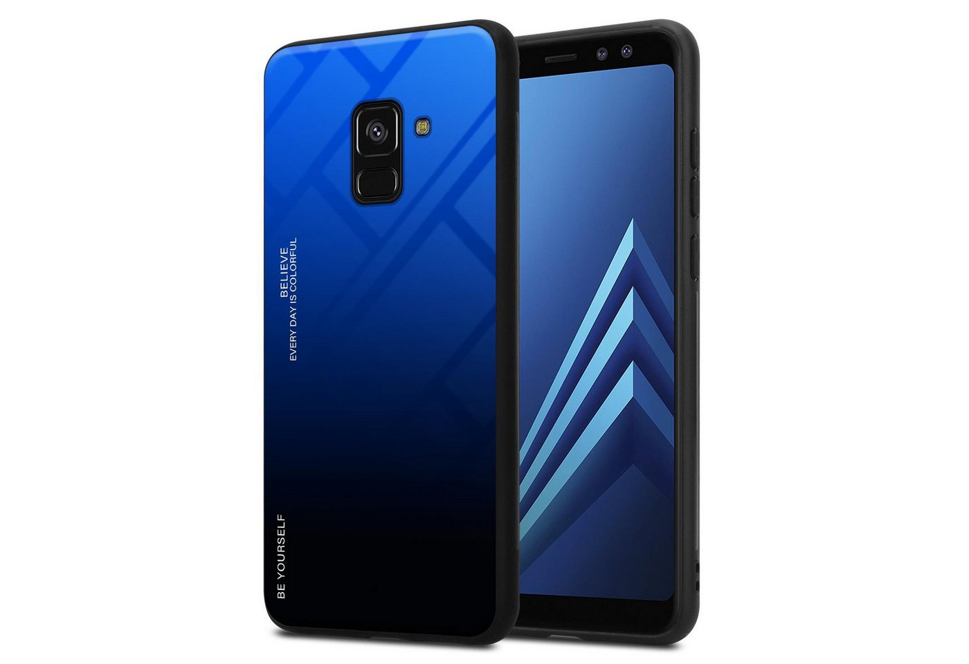 Cadorabo Handyhülle für Samsung Galaxy A8 2018 Hülle Samsung Galaxy A8 2018, Robustes Hard Case - Handy Schutzhülle - Hülle - Back Cover Bumper Cadorabo Handyhülle für Samsung Galaxy A8 2018 Hülle Samsung Galaxy A8 2018, Robustes Hard Case - Handy Schutzhülle - Hülle - Back Cover Bumper von Cadorabo