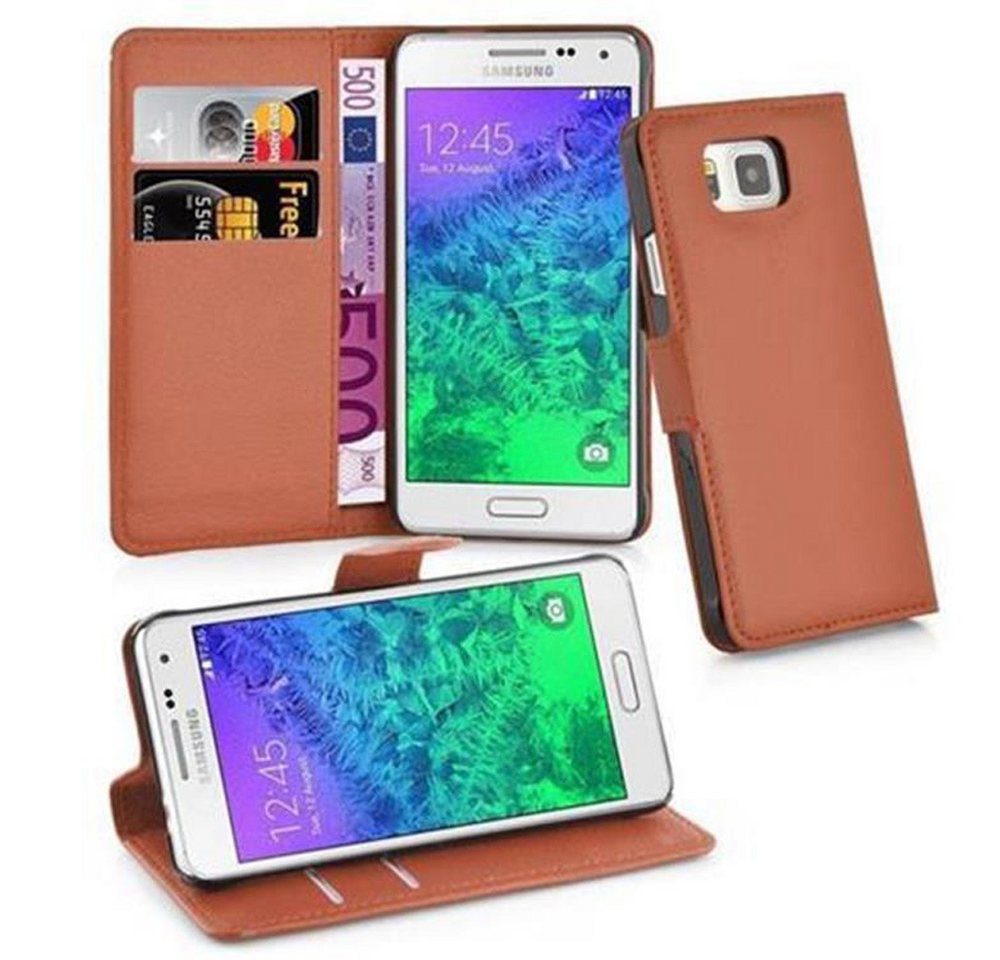 Cadorabo Handyhülle für Samsung Galaxy ALPHA Hülle Samsung Galaxy ALPHA, Hülle Schutzhülle mit Standfunktion, Kartenfach und Magnetverschluss Cadorabo Handyhülle für Samsung Galaxy ALPHA Hülle Samsung Galaxy ALPHA, Hülle Schutzhülle mit Standfunktion, Kartenfach und Magnetverschluss von Cadorabo