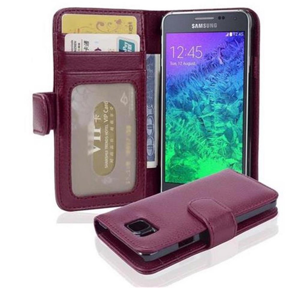 Cadorabo Handyhülle für Samsung Galaxy ALPHA Hülle Samsung Galaxy ALPHA, Klappbare Handy Schutzhülle - Hülle - mit Standfunktion und Kartenfach Cadorabo Handyhülle für Samsung Galaxy ALPHA Hülle Samsung Galaxy ALPHA, Klappbare Handy Schutzhülle - Hülle - mit Standfunktion und Kartenfach von Cadorabo