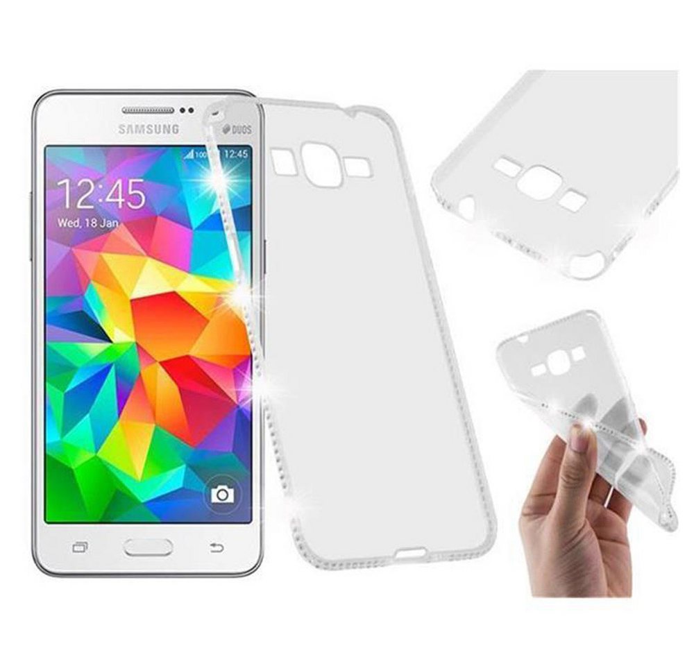 Cadorabo Handyhülle Samsung Galaxy GRAND PRIME Samsung Galaxy GRAND PRIME, Flexible Ultra Slim TPU Silikon Handy Schutzhülle Back Cover Bumper von Cadorabo