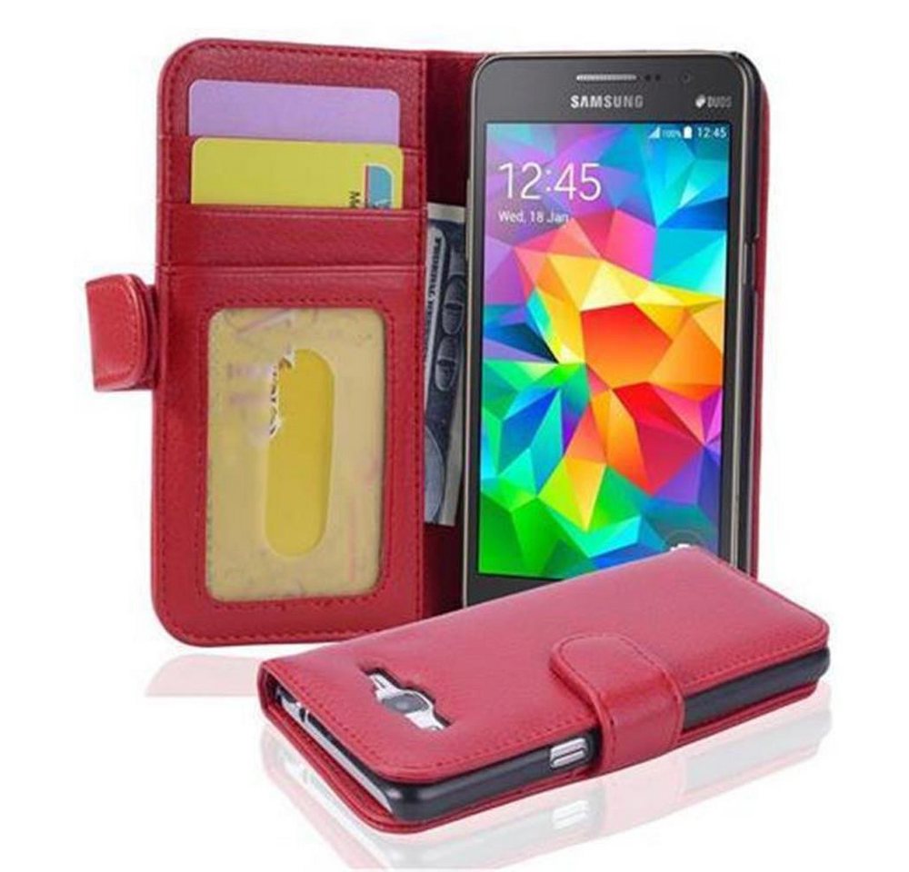 Cadorabo Handyhülle für Samsung Galaxy GRAND PRIME Hülle Samsung Galaxy GRAND PRIME, Klappbare Handy Schutzhülle - Hülle - mit Standfunktion und Kartenfach Cadorabo Handyhülle für Samsung Galaxy GRAND PRIME Hülle Samsung Galaxy GRAND PRIME, Klappbare Handy Schutzhülle - Hülle - mit Standfunktion und Kartenfach von Cadorabo