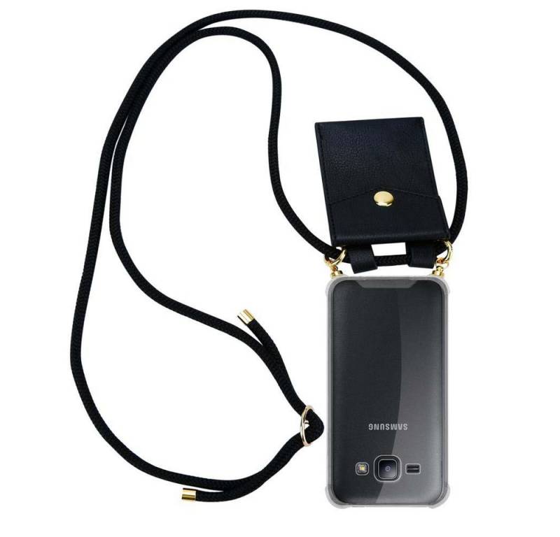 Cadorabo Handyhülle für Samsung Galaxy J1 2015 Kette Samsung Galaxy J1 2015, Flexible TPU Silikon Handy Schutzhülle - Hülle - mit Handykette von Cadorabo