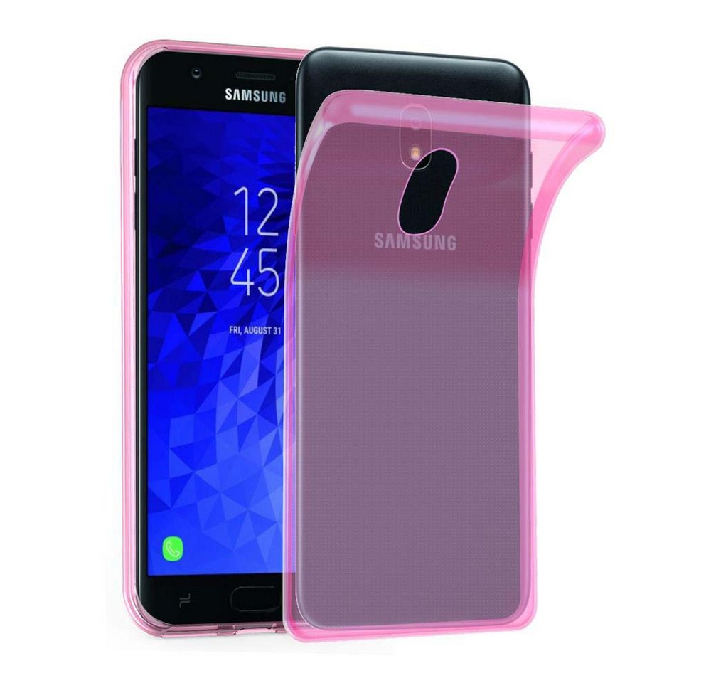 Cadorabo Handyhülle für Samsung Galaxy J3 2018 Hülle Samsung Galaxy J3 2018, Hülle TPU Silikon Handy Schutzhülle Slim Transparent Case Cover von Cadorabo