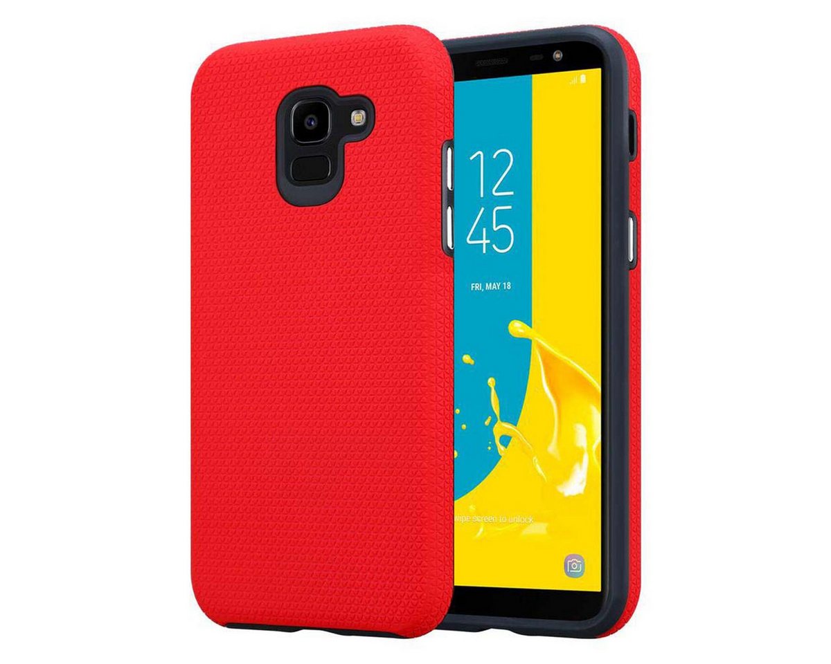Cadorabo Handyhülle für Samsung Galaxy J6 2018 Hülle Samsung Galaxy J6 2018, Handy Schutzhülle TPU Silikon Cover Bumper - Hard Cover Hybrid Case Cadorabo Handyhülle für Samsung Galaxy J6 2018 Hülle Samsung Galaxy J6 2018, Handy Schutzhülle TPU Silikon Cover Bumper - Hard Cover Hybrid Case von Cadorabo