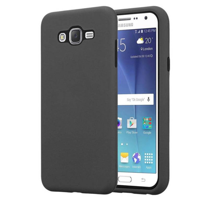 Cadorabo Handyhülle Samsung Galaxy J7 2015 Samsung Galaxy J7 2015, Handy Schutzhülle TPU Silikon Cover Bumper - Hard Cover Hybrid Case von Cadorabo