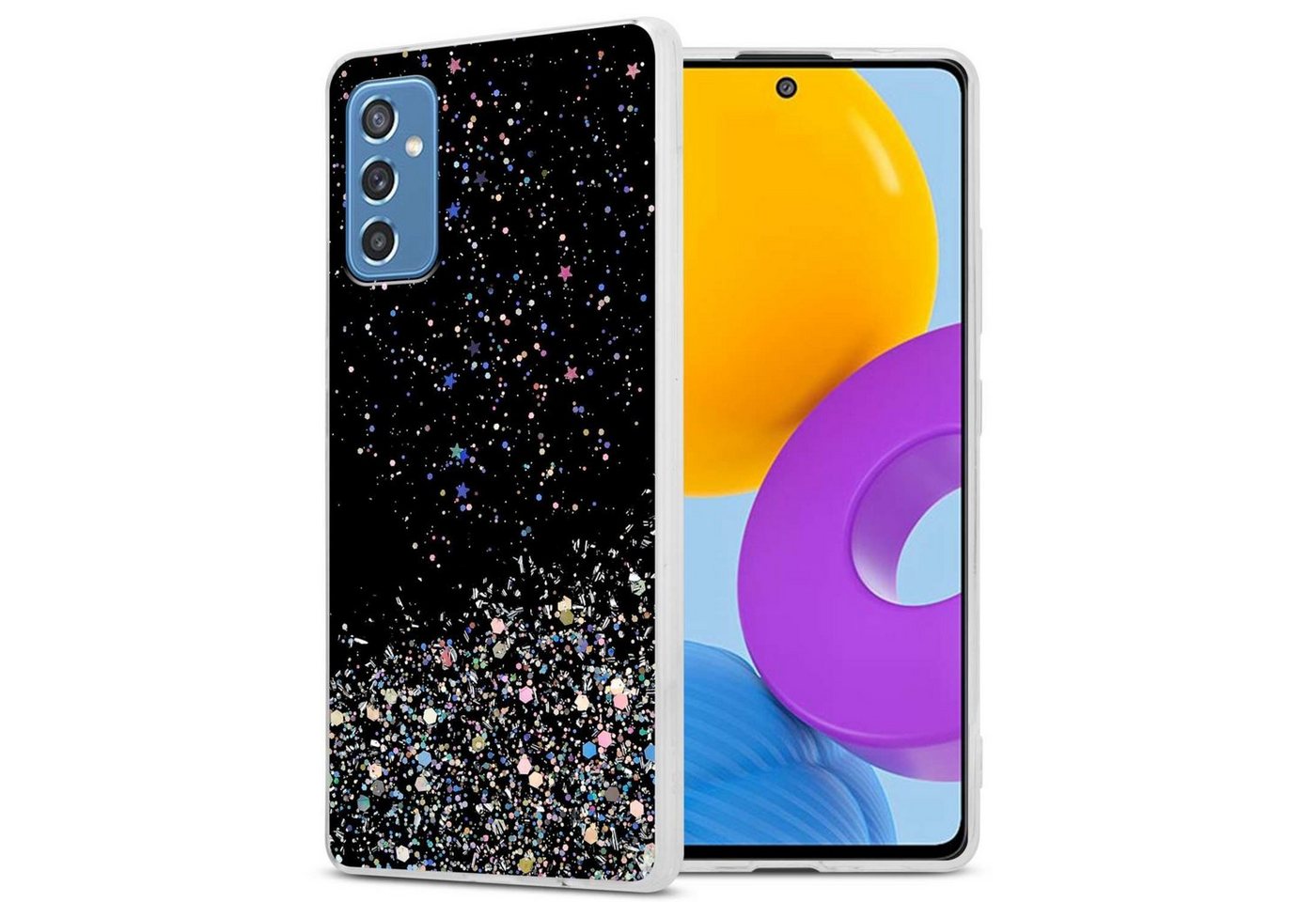 Cadorabo Handyhülle für Samsung Galaxy M52 5G Hülle Samsung Galaxy M52 5G, Flexible TPU Silikon Handy Schutzhülle - Hülle - mit Glitzer Cadorabo Handyhülle für Samsung Galaxy M52 5G Hülle Samsung Galaxy M52 5G, Flexible TPU Silikon Handy Schutzhülle - Hülle - mit Glitzer von Cadorabo
